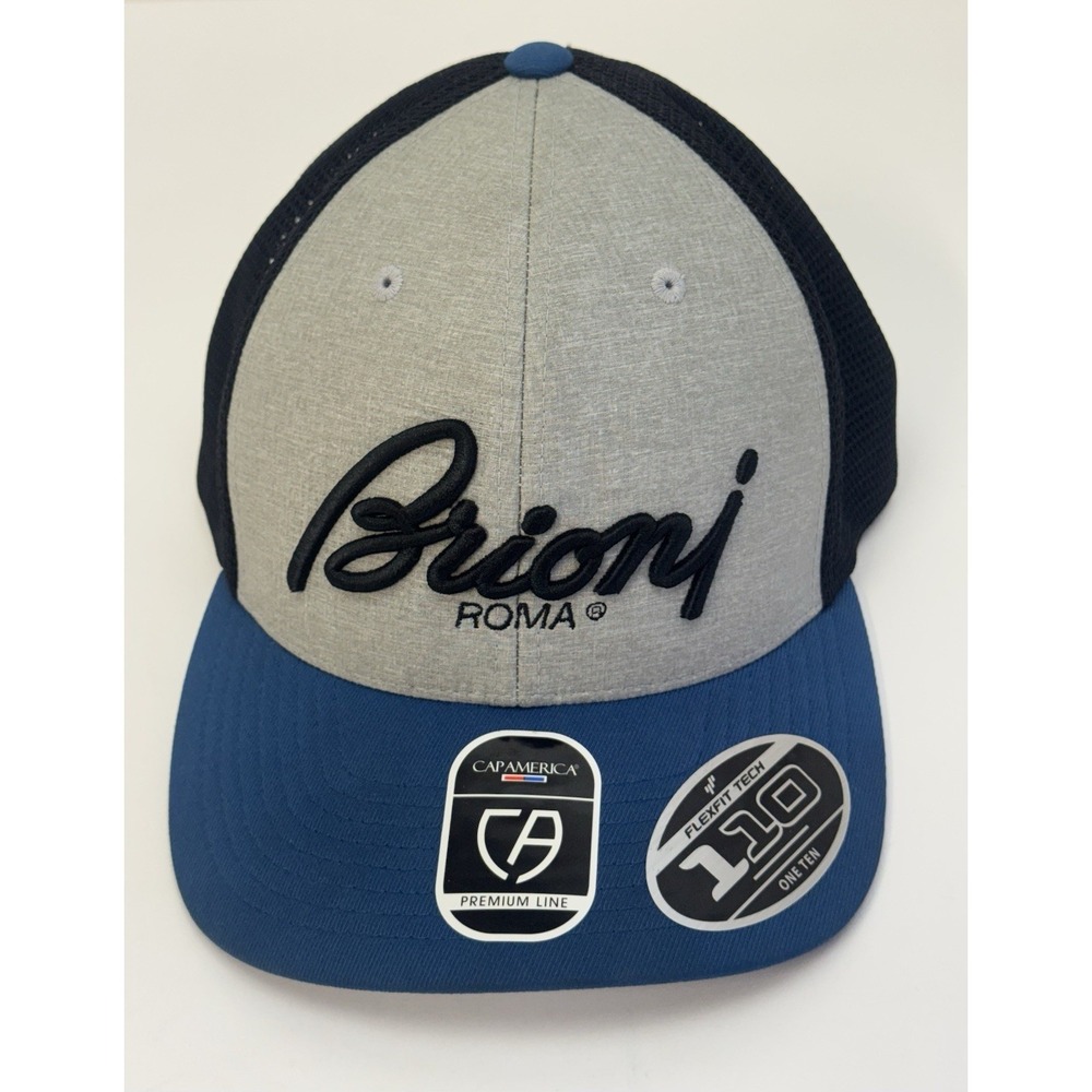NWT Brioni Roma Cap America Premium Flexfit 110 Mesh Snapback Trucker Hat Cap
